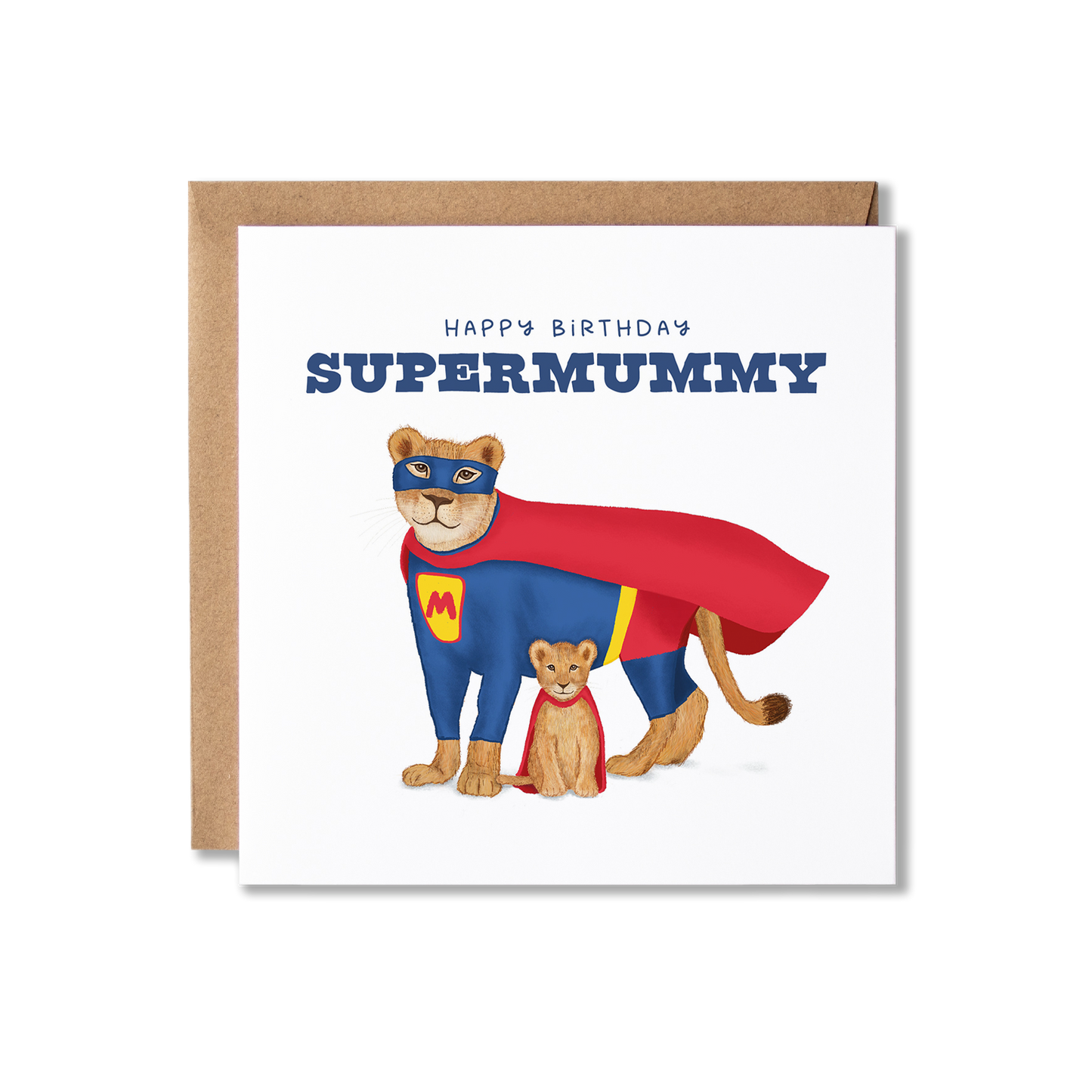 Super Lioness Happy Birthday Mummy 1, 2 or 3 cubs Card