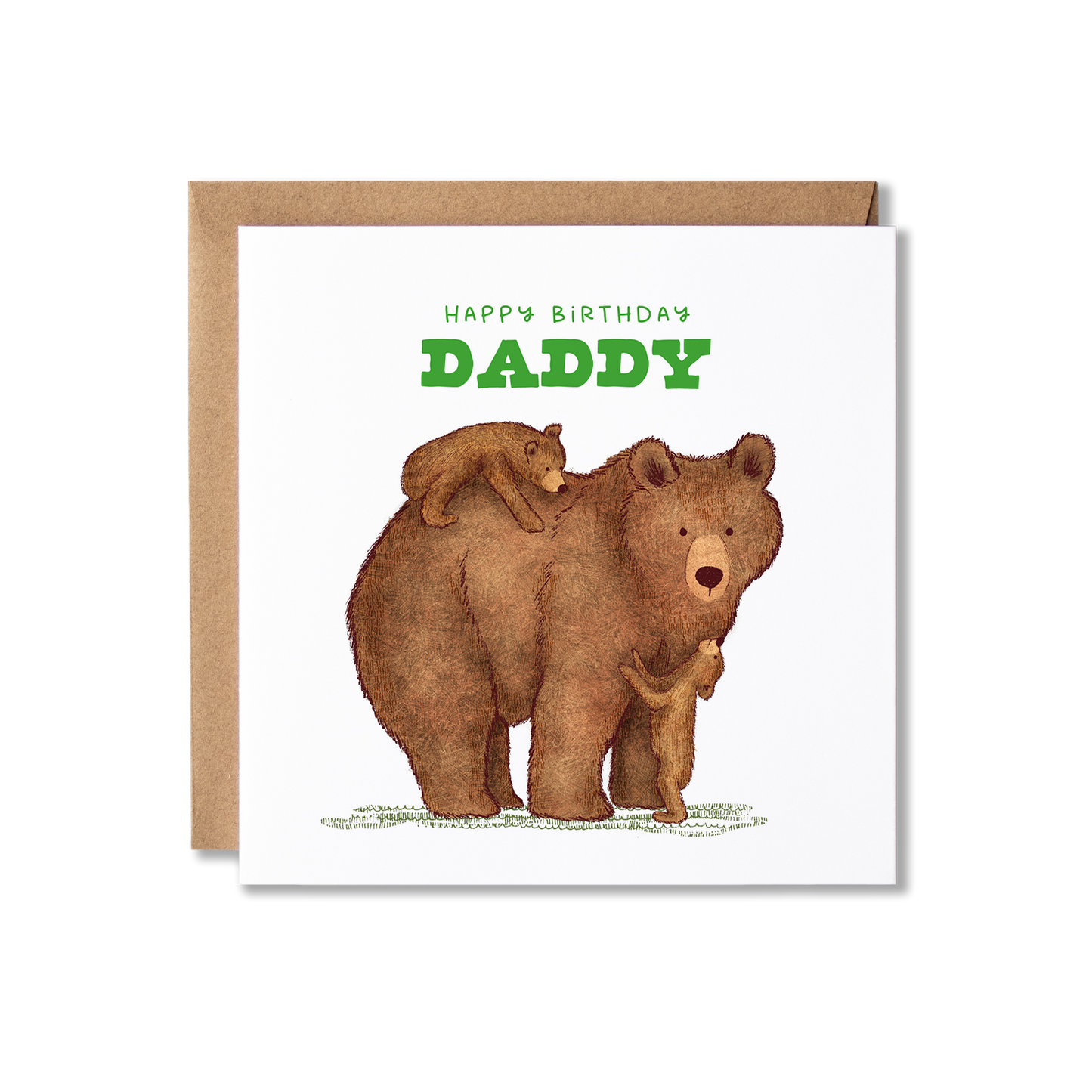 Bears Happy Birthday Daddy 1 or 2 cubs Card