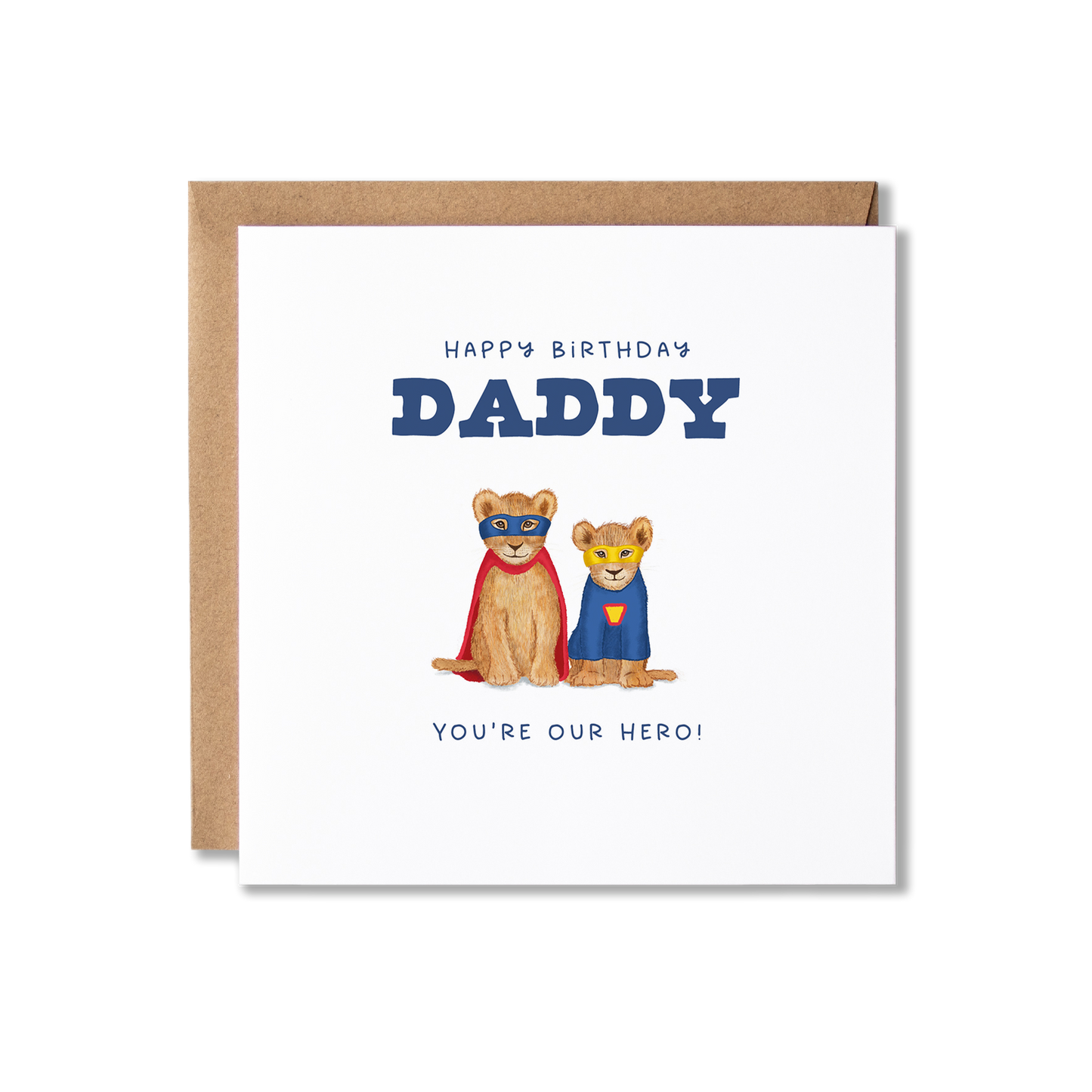 Super Lion Cubs Happy Birthday Daddy 1, 2 or 3 cubs Card