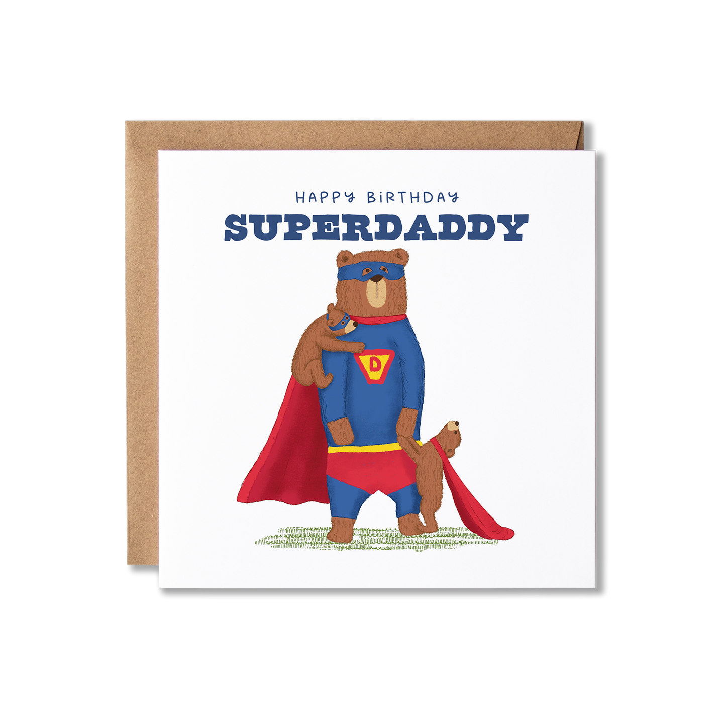 Super Dad Happy Birthday Superdaddy 1, 2 or 3 cubs Card