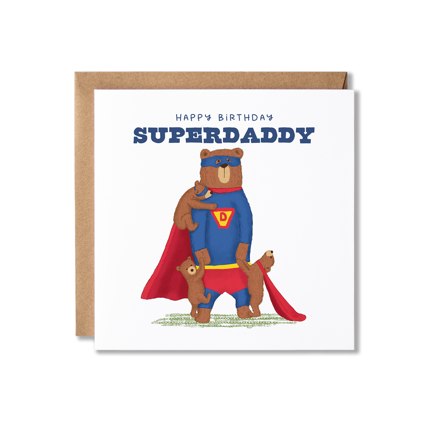 Super Dad Happy Birthday Superdaddy 1, 2 or 3 cubs Card