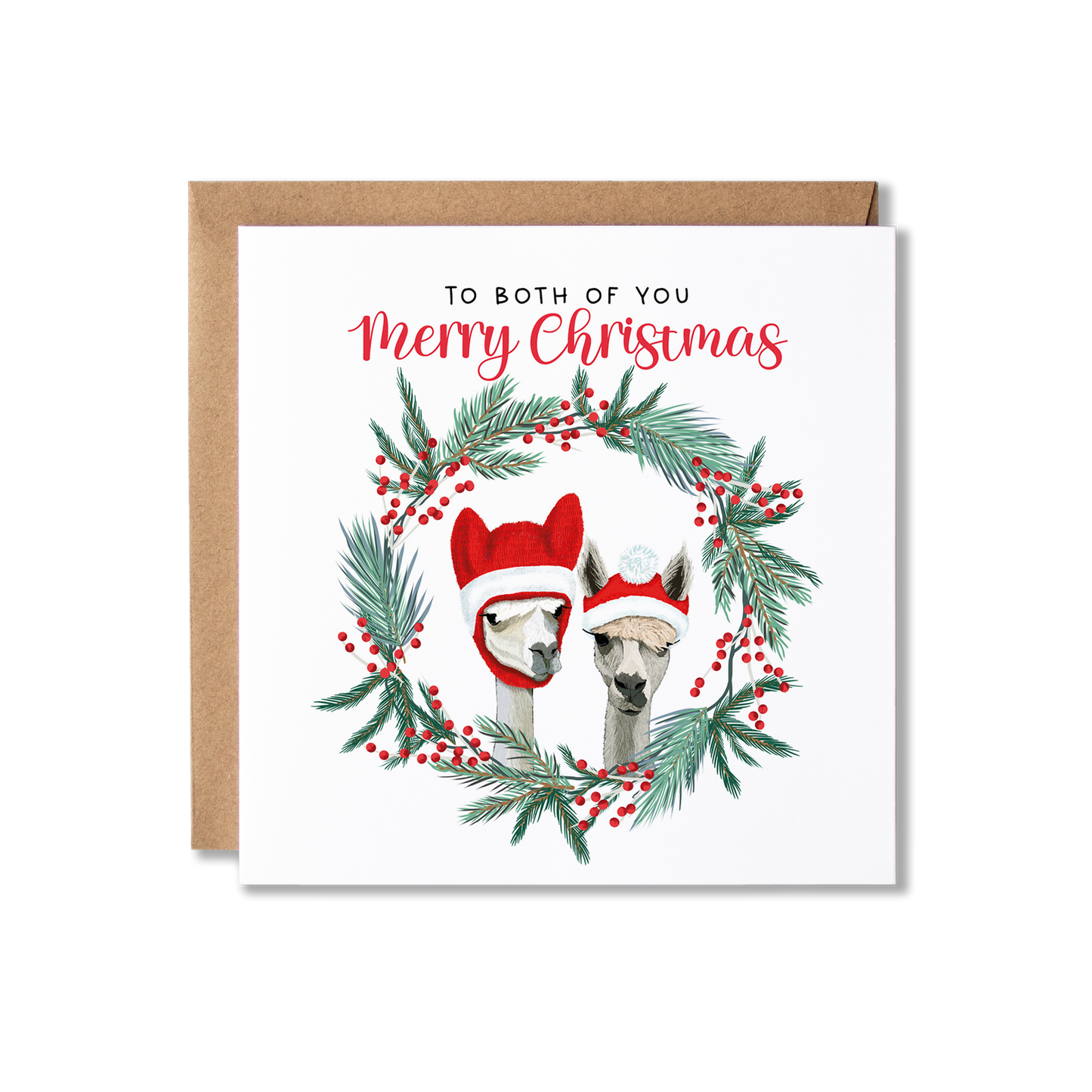 Alpaca Couple To The Both Of You Merry Christmas Card