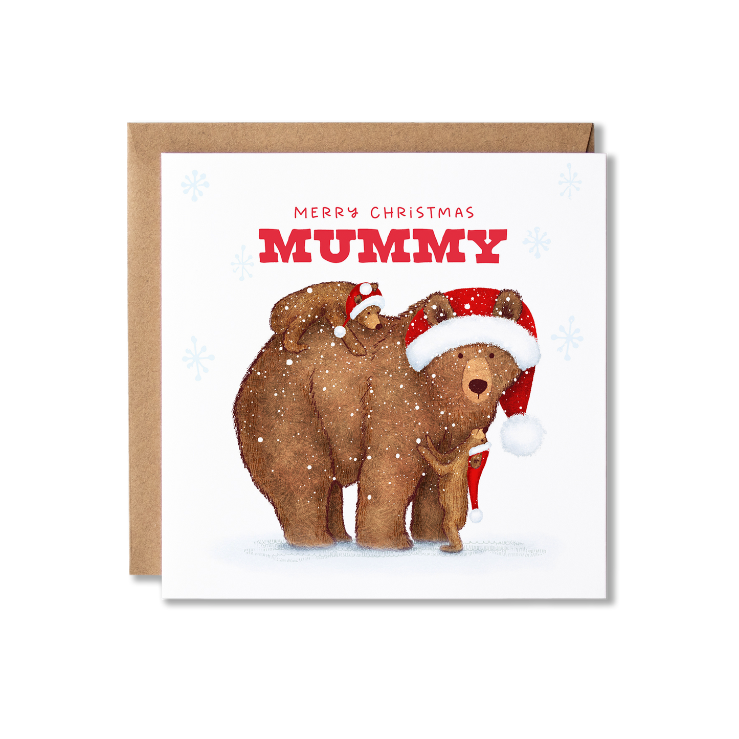 Christmas Bears Merry Christmas Mummy 1 or 2 cubs Card