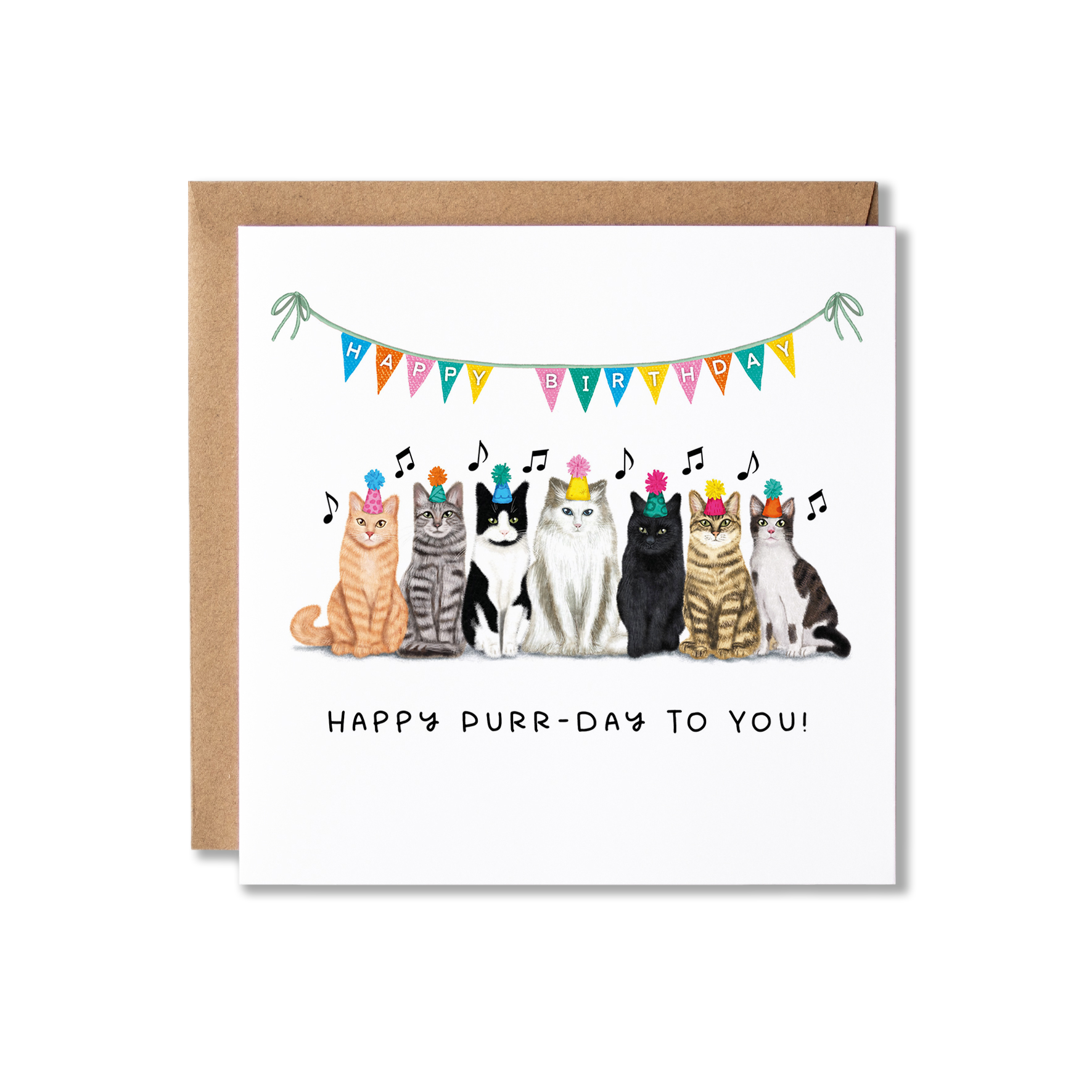 Cats Singing Happy Birthday To You Card