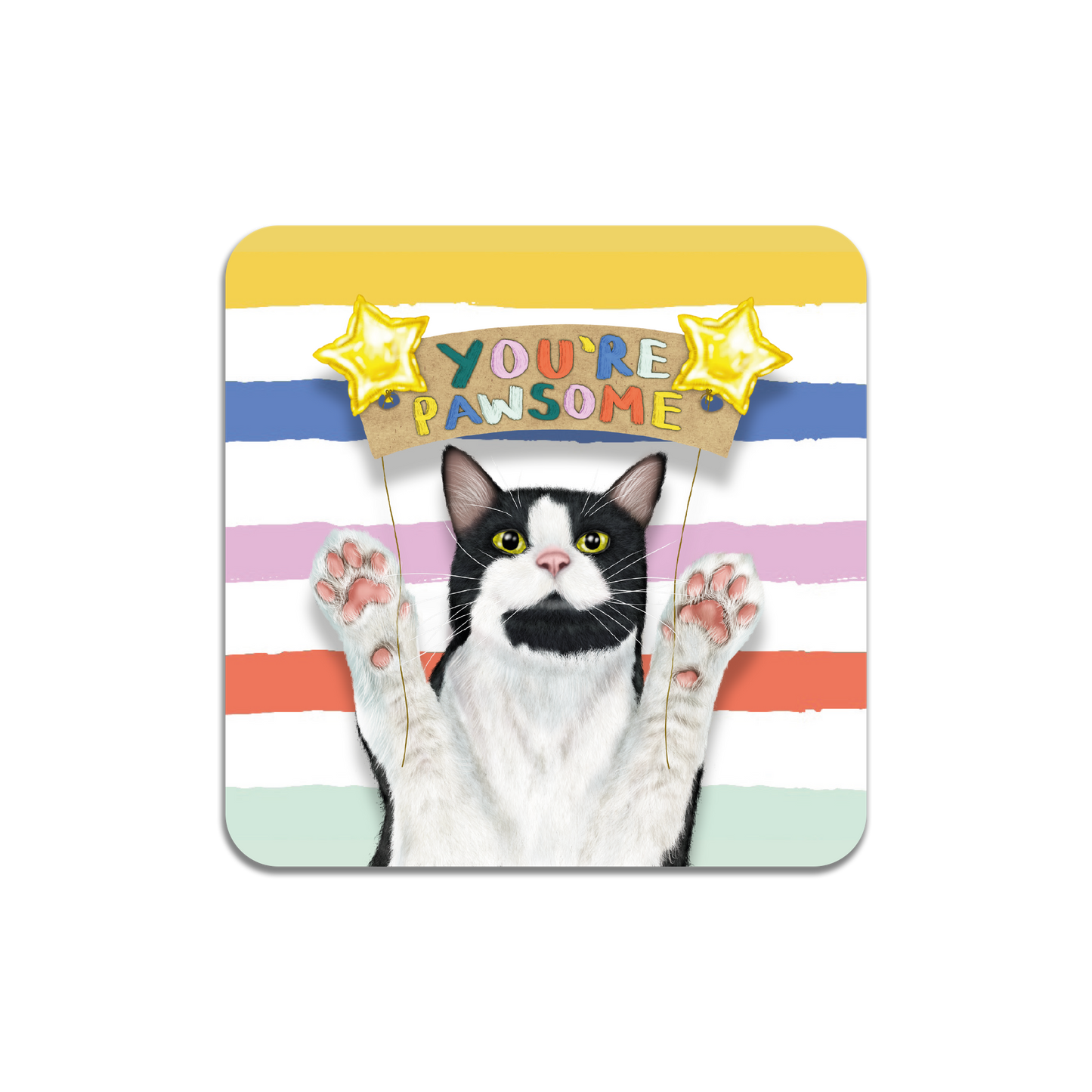 You're Pawsome Cat Coaster