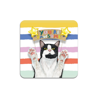 You're Pawsome Cat Coaster