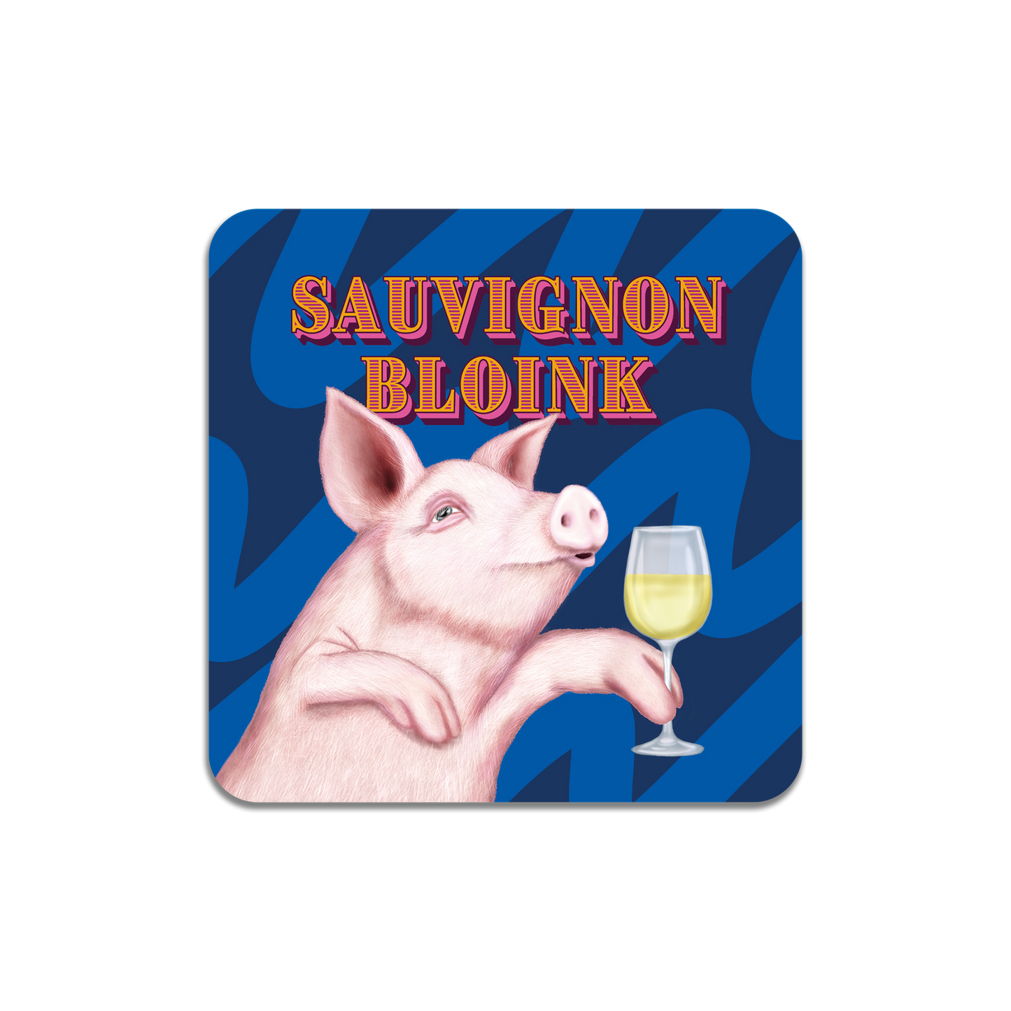Sauvignon Bloink Wine Coaster