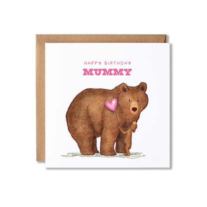 Bears Happy Birthday Mummy 1 or 2 cubs Card