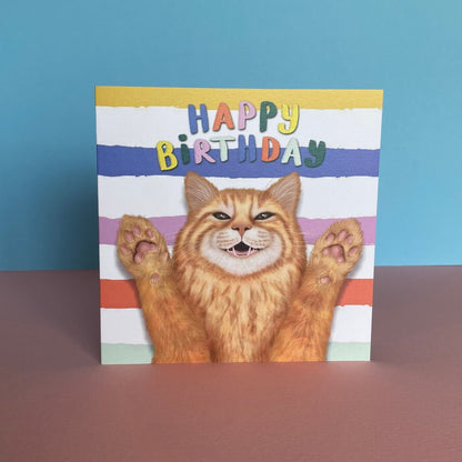 Ginger Ragdoll Cat Birthday Card | Funny Cat Card