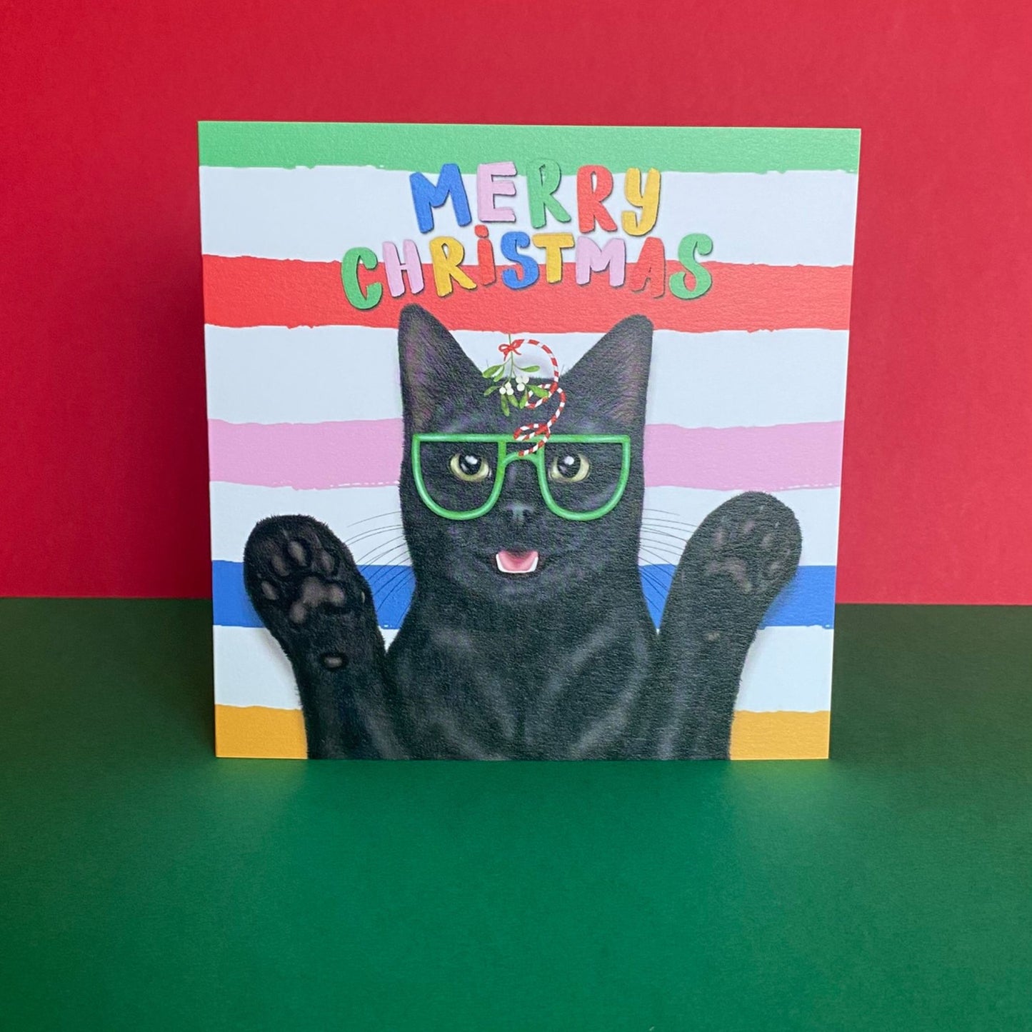 Black Cat Christmas Card | Funny Cat Card
