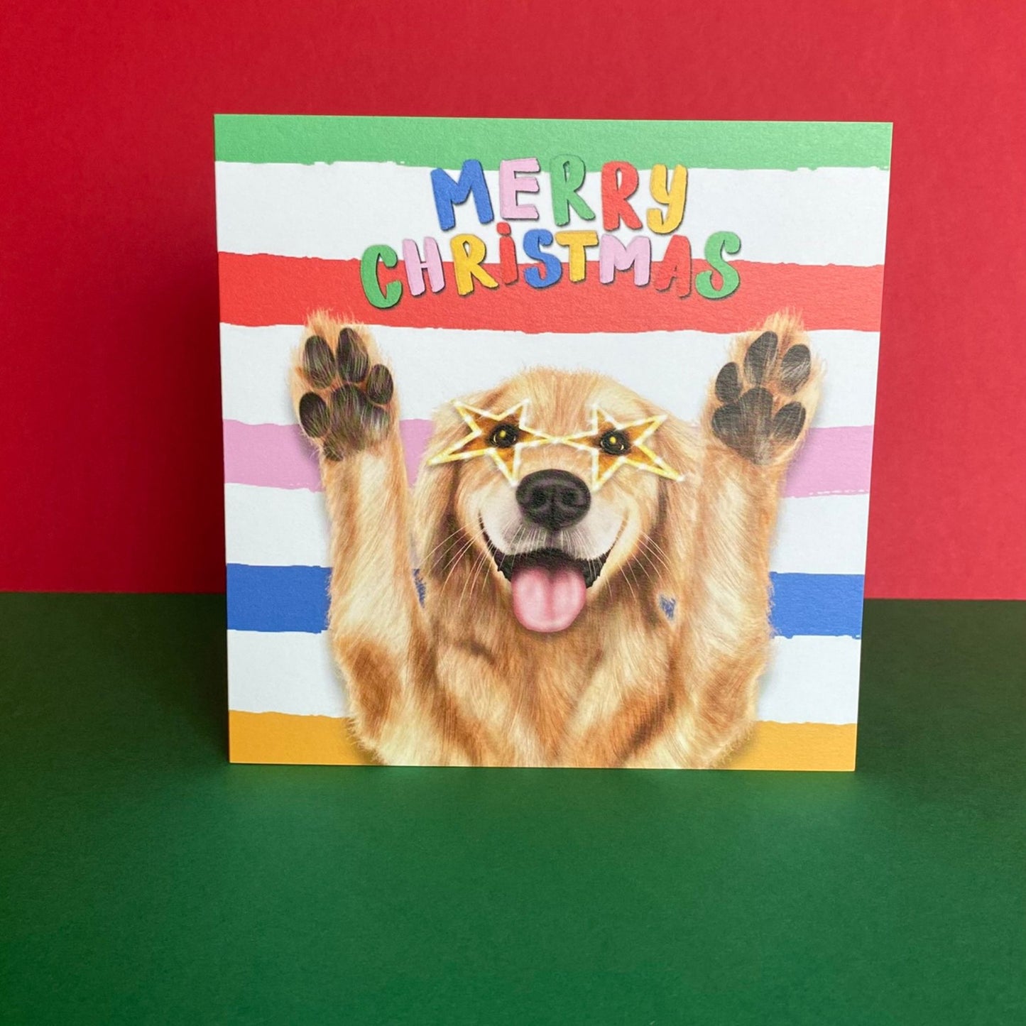 Golden Retriever Dog Christmas Card | Funny Dog Card