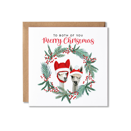 Alpaca Couple To The Both Of You Merry Christmas Card