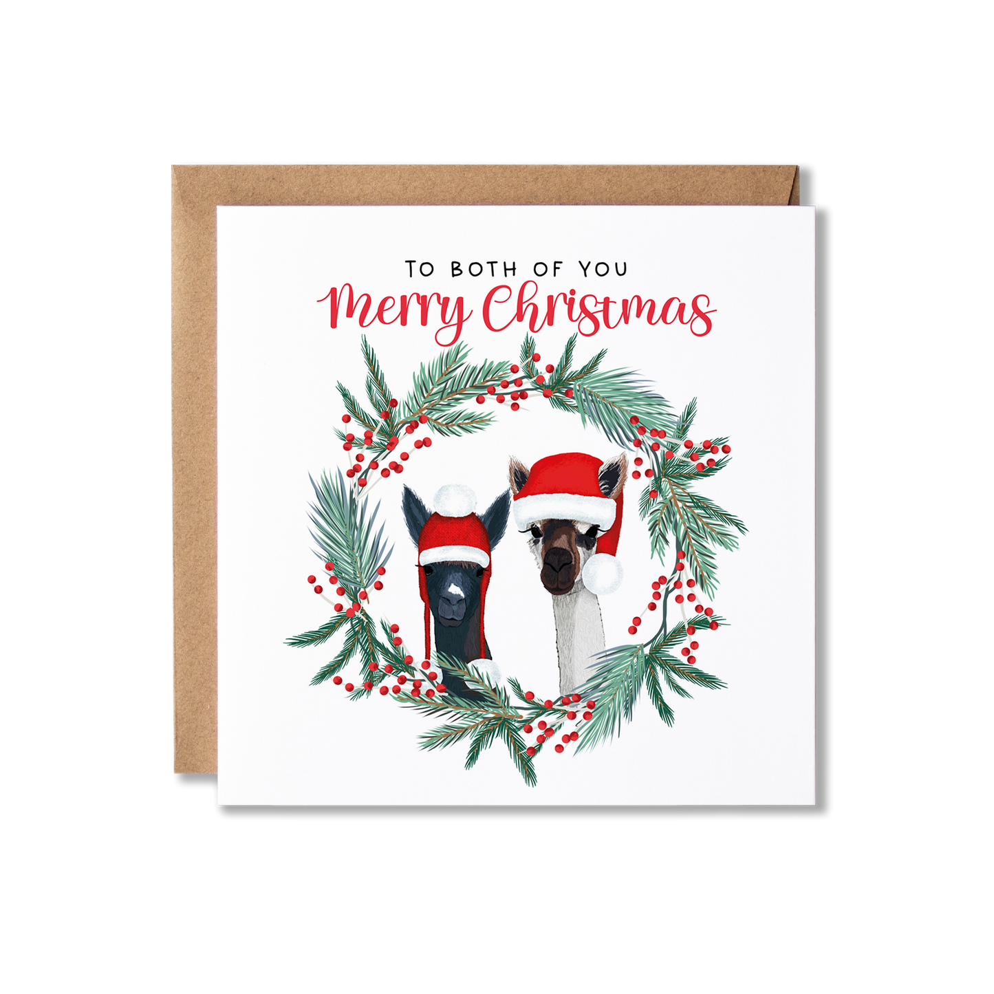 Alpaca Couple To The Both Of You Merry Christmas Card