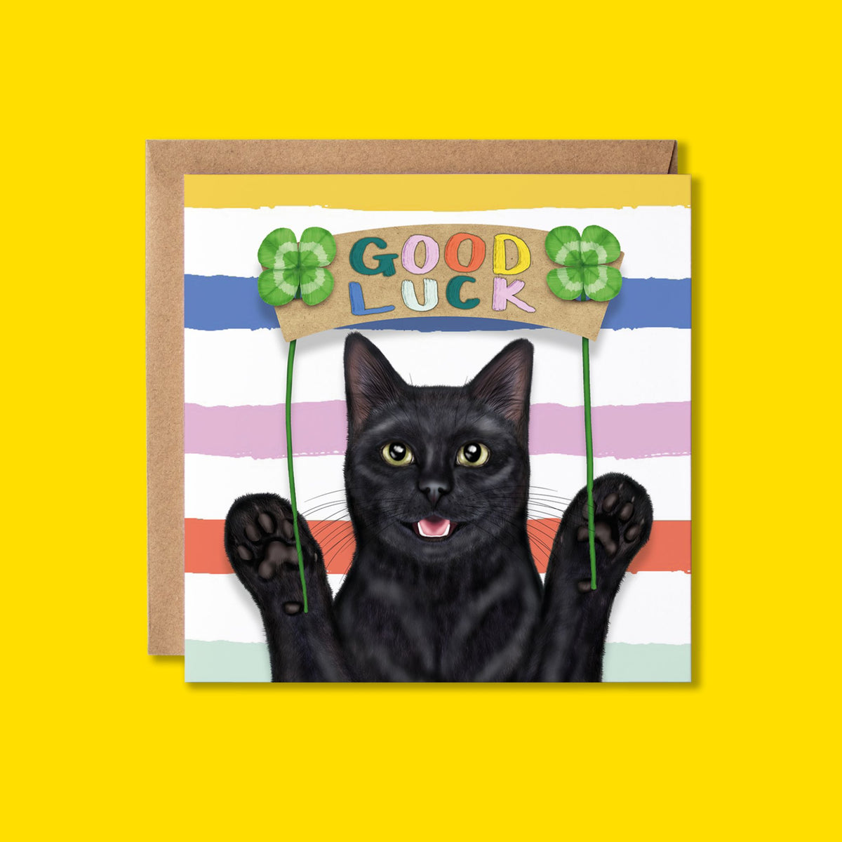 Good Luck Card | Black Cat