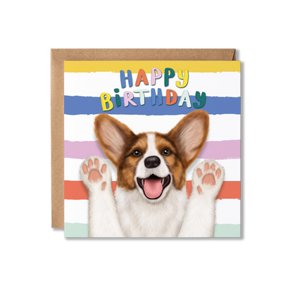 Funny Corgi Dog Birthday Card
