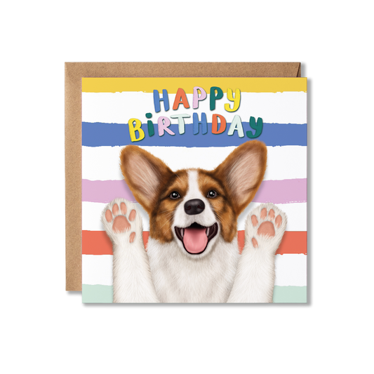 Funny Corgi Dog Birthday Card