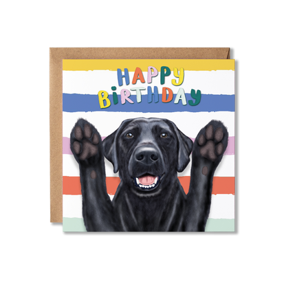 Funny Black Labrador Dog Birthday Card