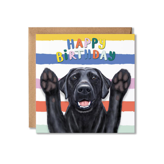 Funny Black Labrador Dog Birthday Card