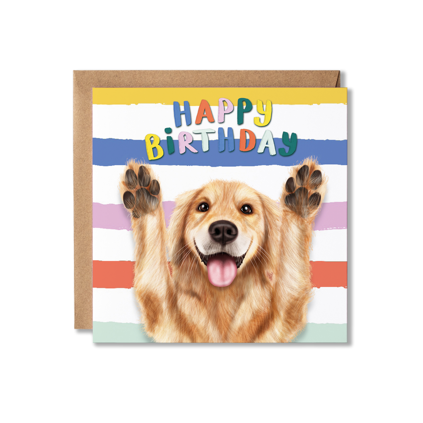 Funny Golden Retriever Dog Birthday Card