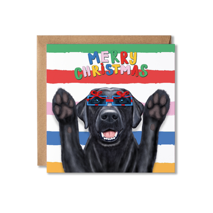 Black Labrador Dog Christmas Card | Funny Dog Card