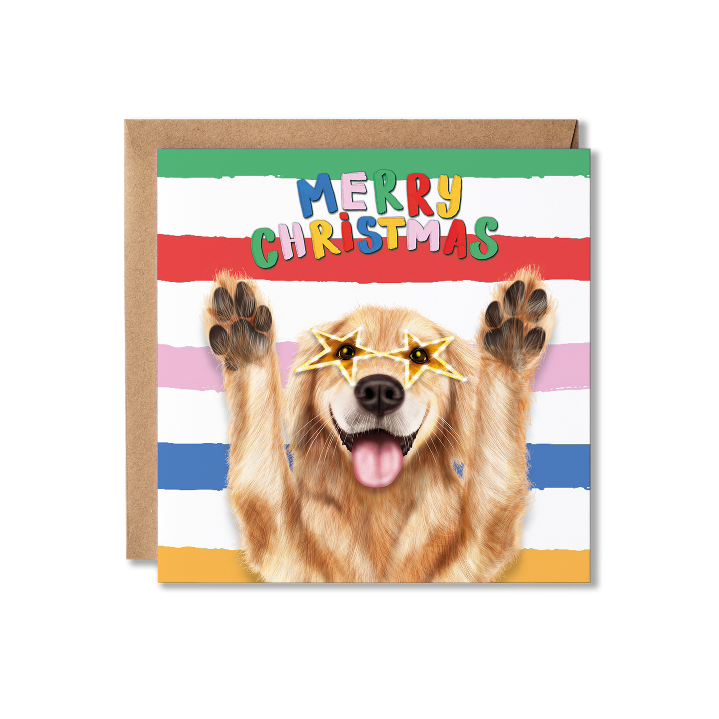 Golden Retriever Dog Christmas Card | Funny Dog Card