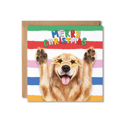 Golden Retriever Dog Christmas Card | Funny Dog Card