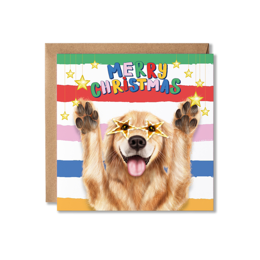 Golden Retriever Dog Christmas Card | From the Dog