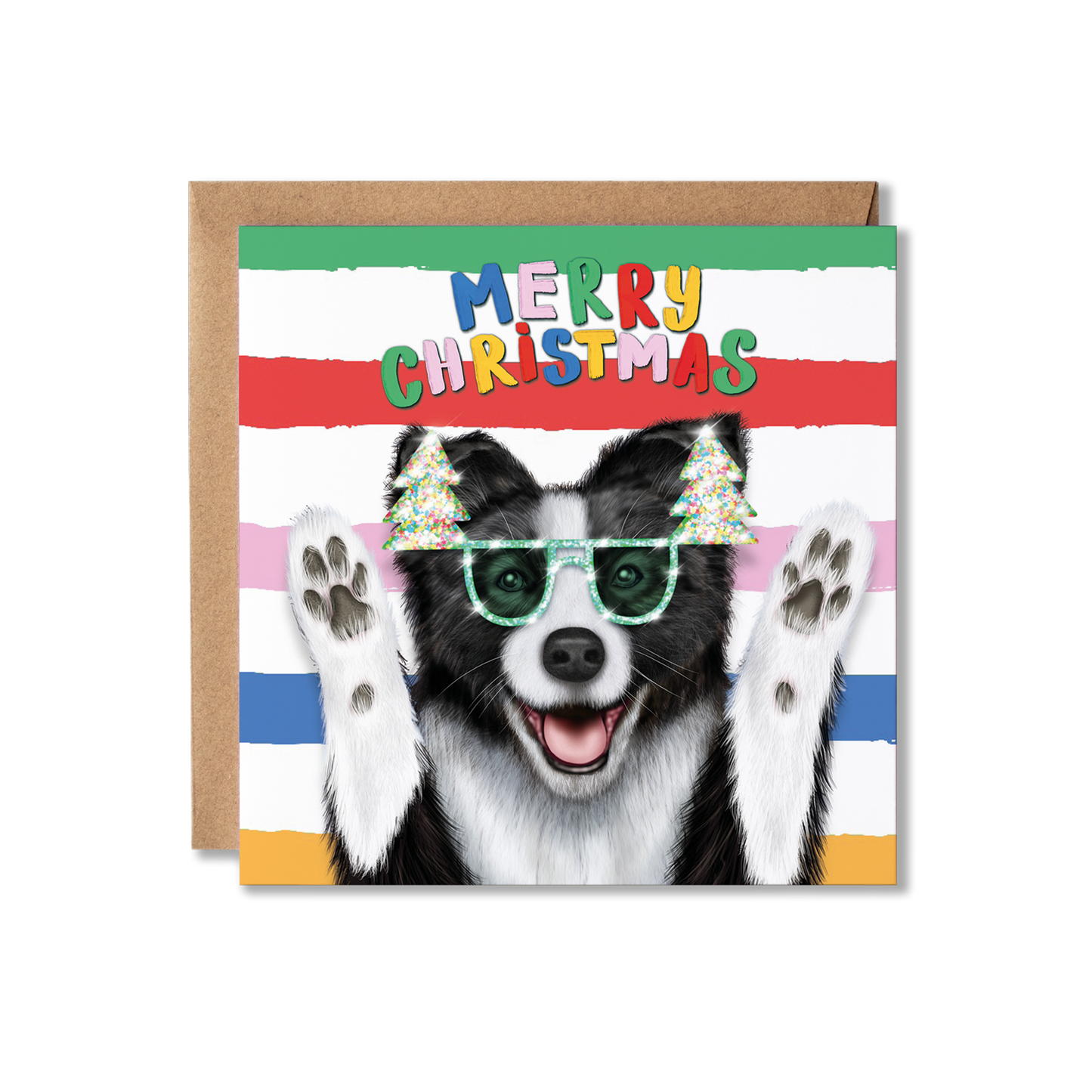 Border Collie Dog Christmas Card | Funny Dog Card