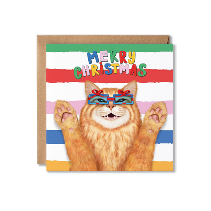 Ginger Ragdoll Cat Christmas Card | Funny Cat Card