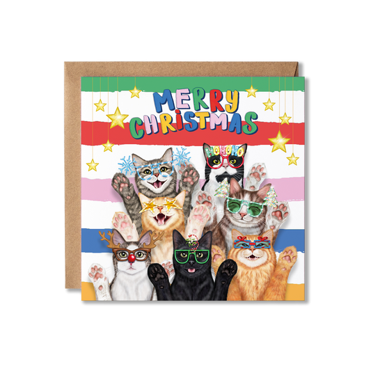 Funny Cats Christmas Card | For cat lovers