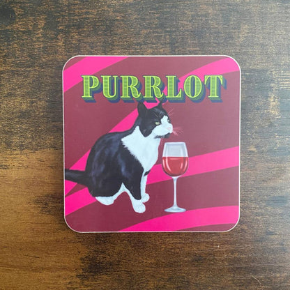 Purrlot Wine Coaster