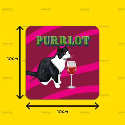Purrlot Wine Coaster