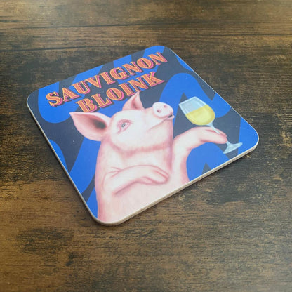 Sauvignon Bloink Wine Coaster