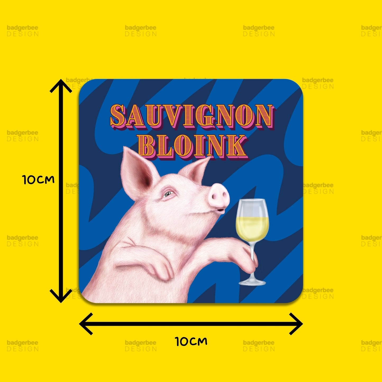 Sauvignon Bloink Wine Coaster