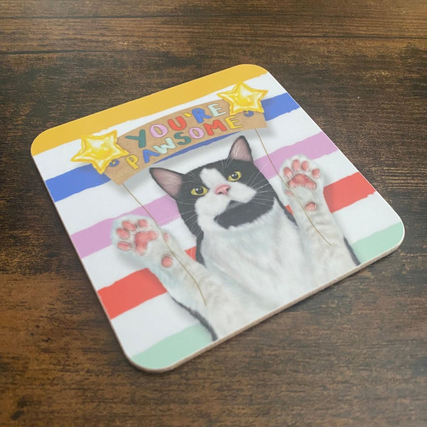 You're Pawsome Cat Coaster
