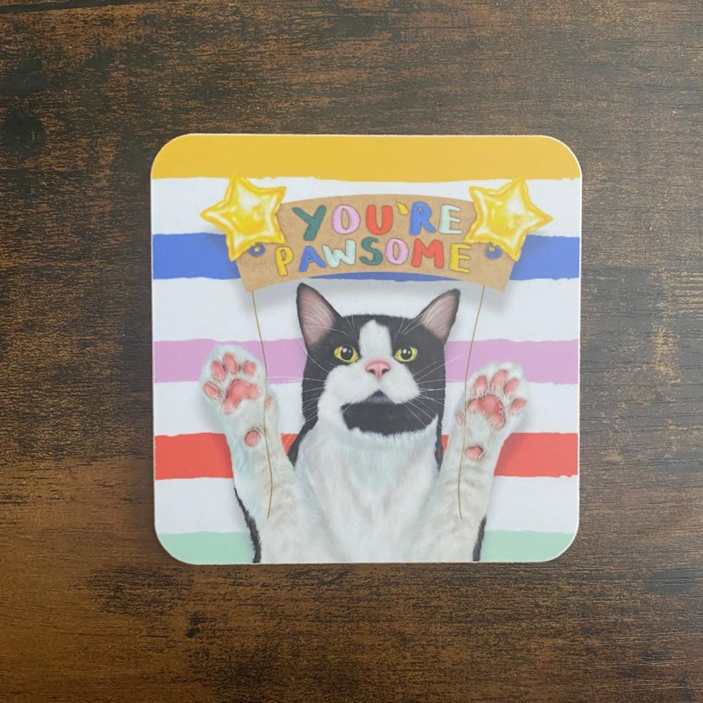 You're Pawsome Cat Coaster