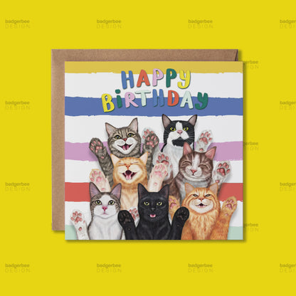 Funny Ginger Cat Birthday Card